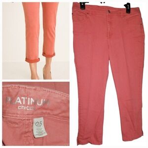 Chico's Platinum Capri Pants Size Small 6 32x23 Stretchy Waist Vacation Casual